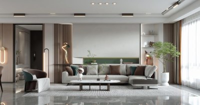 现代客餐厅3D模型下载